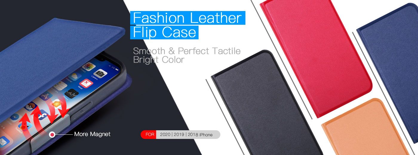 Fashion Flip Leather Case(Black)