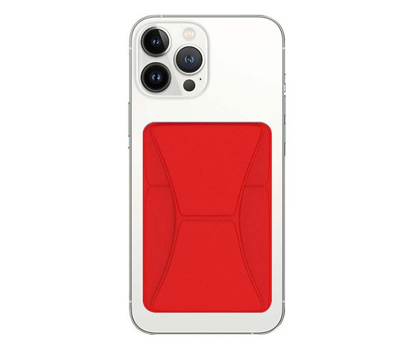 Adhesive Card Holder case For cell Phone(Red)